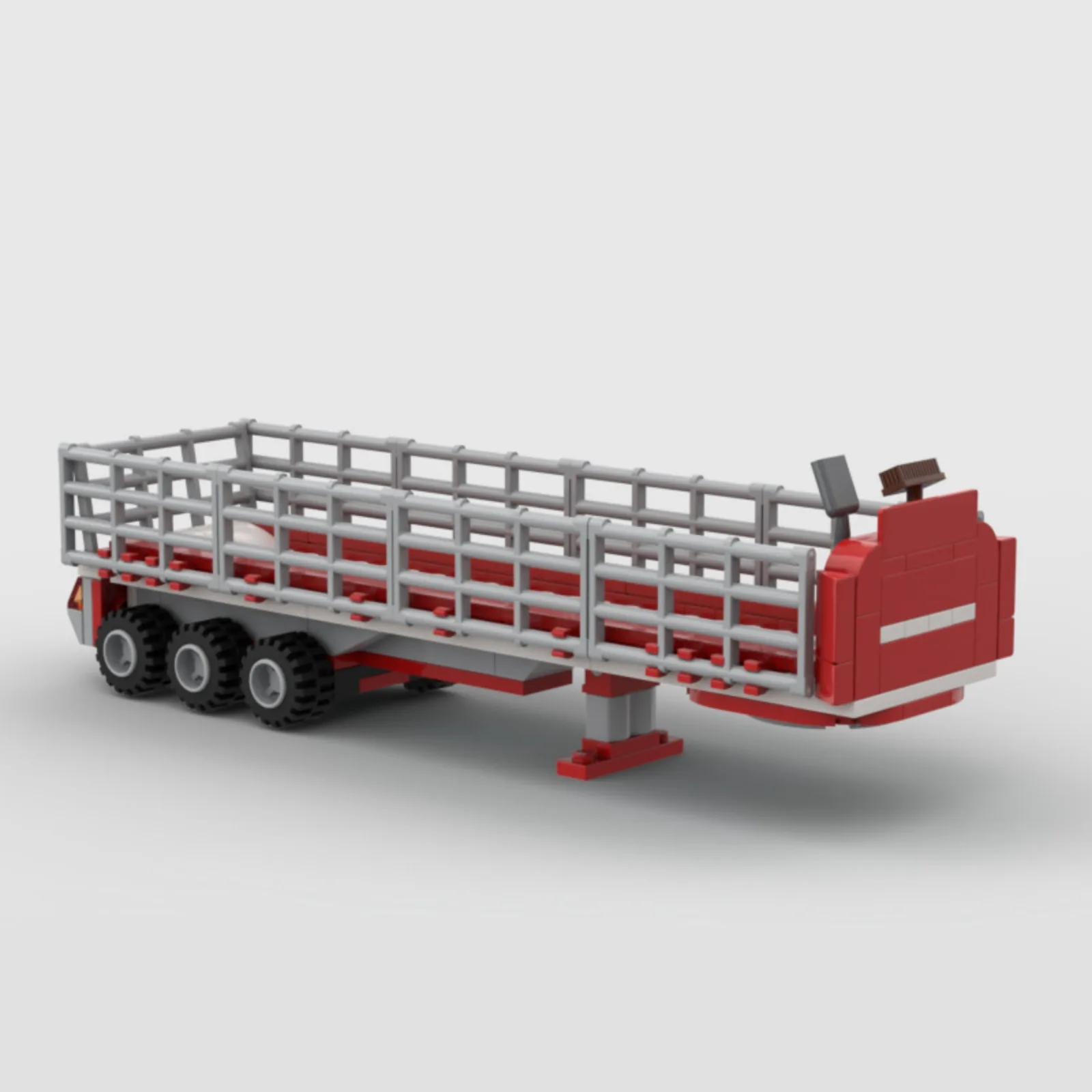 창의적인 MOC 블록 농장 트럭 모델 호환 브릭 트랙터 트레일러 장난감 소년용 선물