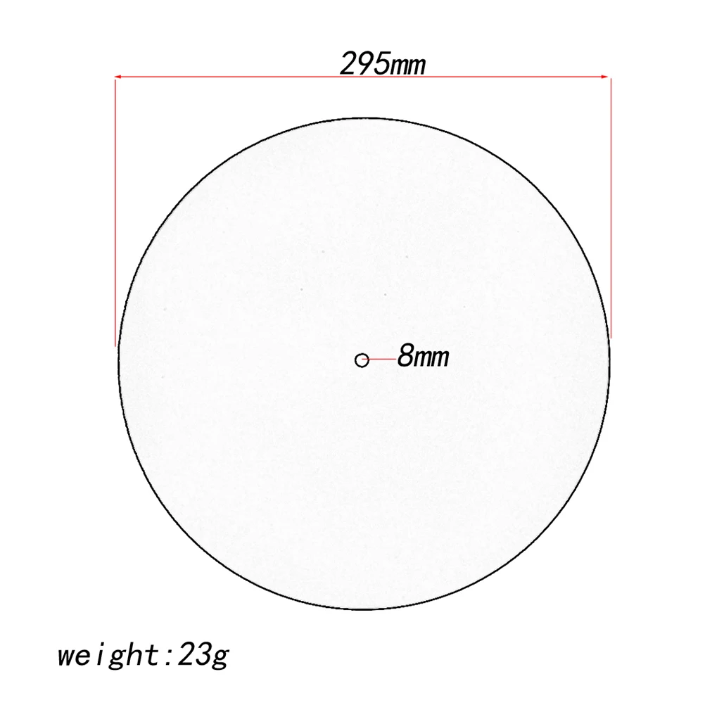 

1L101 Turntable Platter Mat Pad Anti-static Vinyl Record Players Anti-vibration Wool Mat Diameter 195mm (Black)