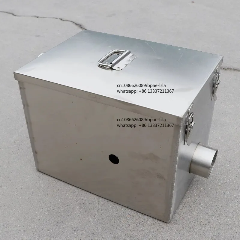 Commercial Standard Heavy Weight Thickened Dual Layer Easy Cleaning Grease Trap Interceptor Tool Wastewater Pre-Treatment SUS304