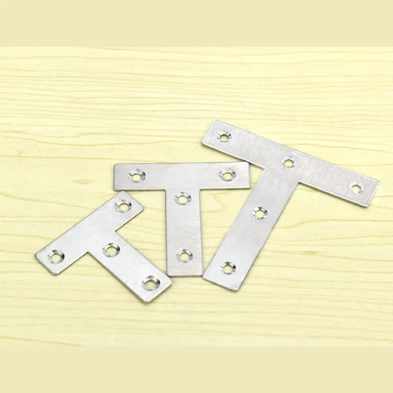 1pcs Stainless Steel Corner Code 90 Degree Right Angle T-shaped Furniture Angle Iron Window Wooden Door Fixing Bracket