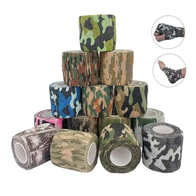 1/6 stücke 5*450 cm Einweg Selbst-klebe Flex Elastische Camouflage Verband Tattoo Griff Grip Rohr wrap Ellenbogen Stick Motion Band