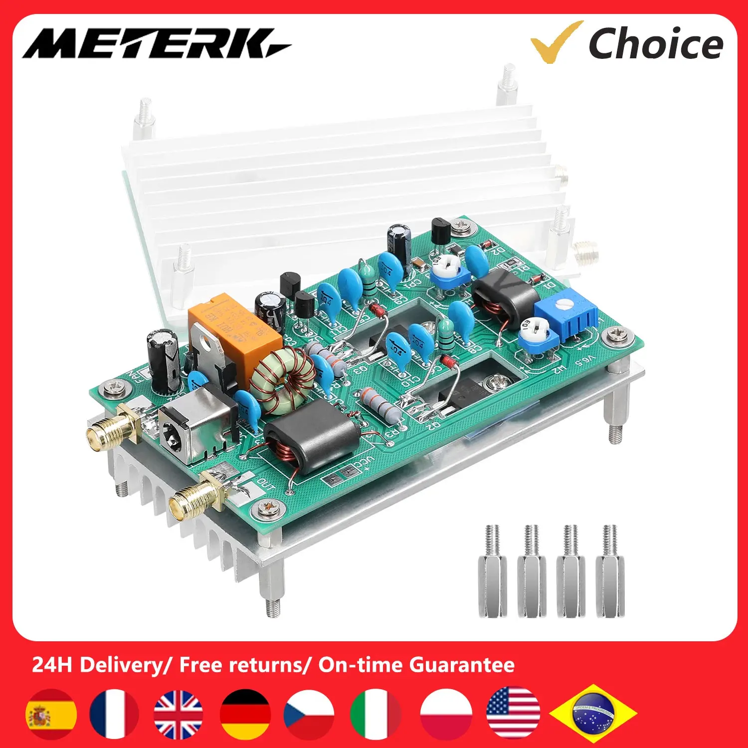 30W 3-28MHz Shortwave Power Amplifier Board CW SSB Linear High Frequency Power Amplifier Finished Board Tools