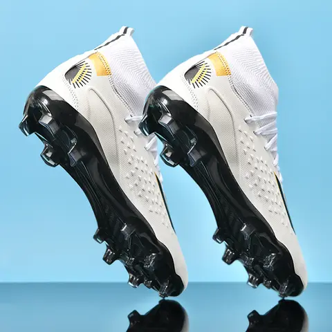 남성용 AG 스파이크 하이탑 트레이닝 축구화, 미끄럼 방지, 내마모성 어쌔신, 아동용 대형 스포츠 축구화