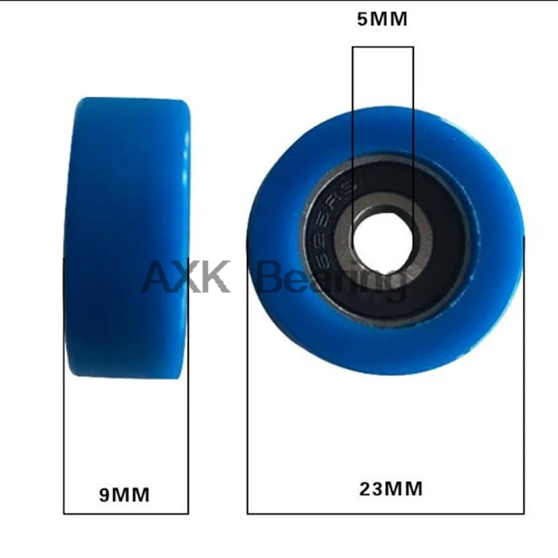 10pc 5*22.5*9mm F type plane pulley wheel package nylon plastic POM 625 bearing pulley for 3D printer