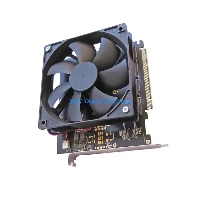 

U75B Advanced PCIe 5.0 x16 to 4port NVMe Port Expansion Card for Data Storages and Improve PC Performances Accessory