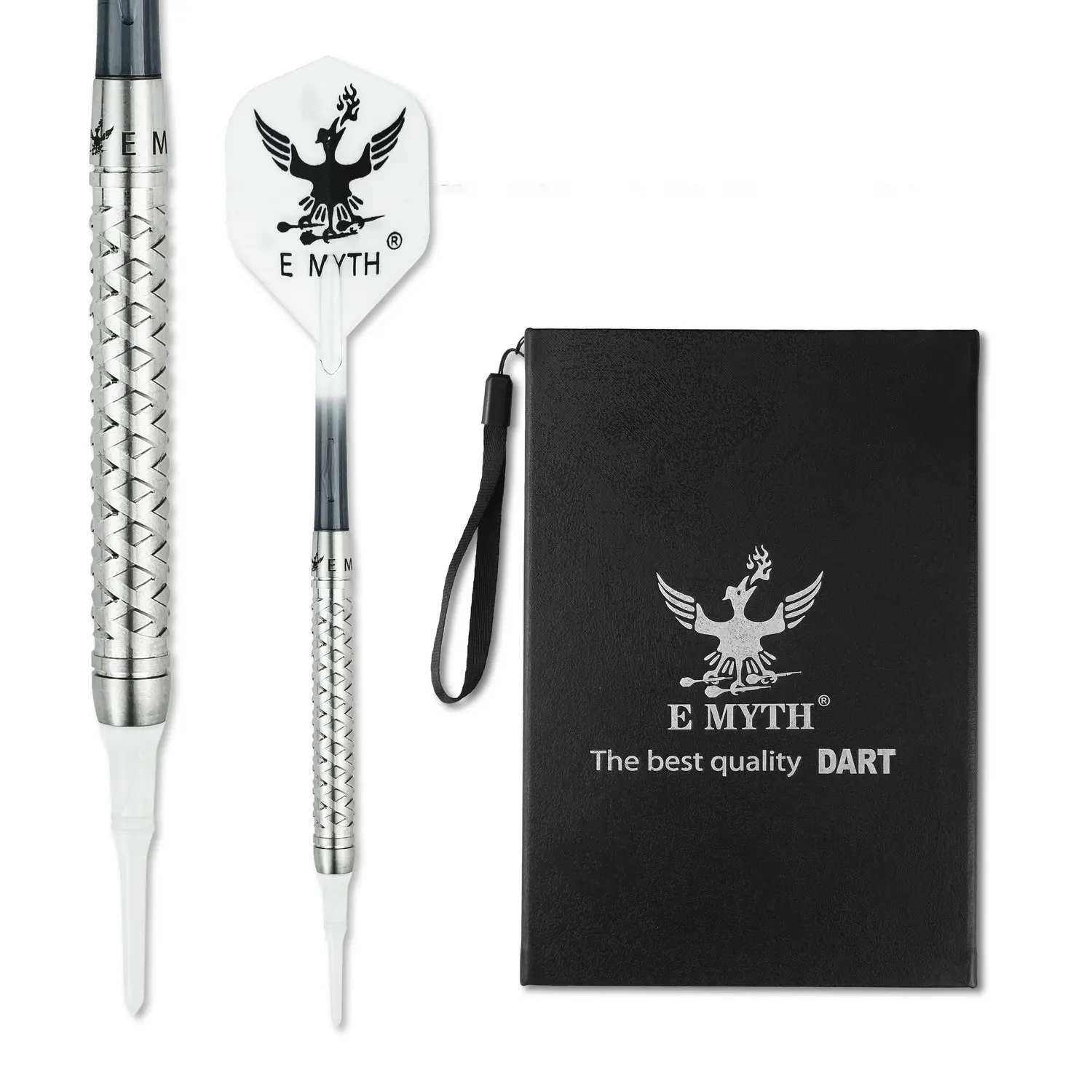 

E MYTH Darts Needle Hard Needle Type Soft Standard Silver Dragon Pride Soldier 90% TUNGSTEN 23 Grams Practice Recreation