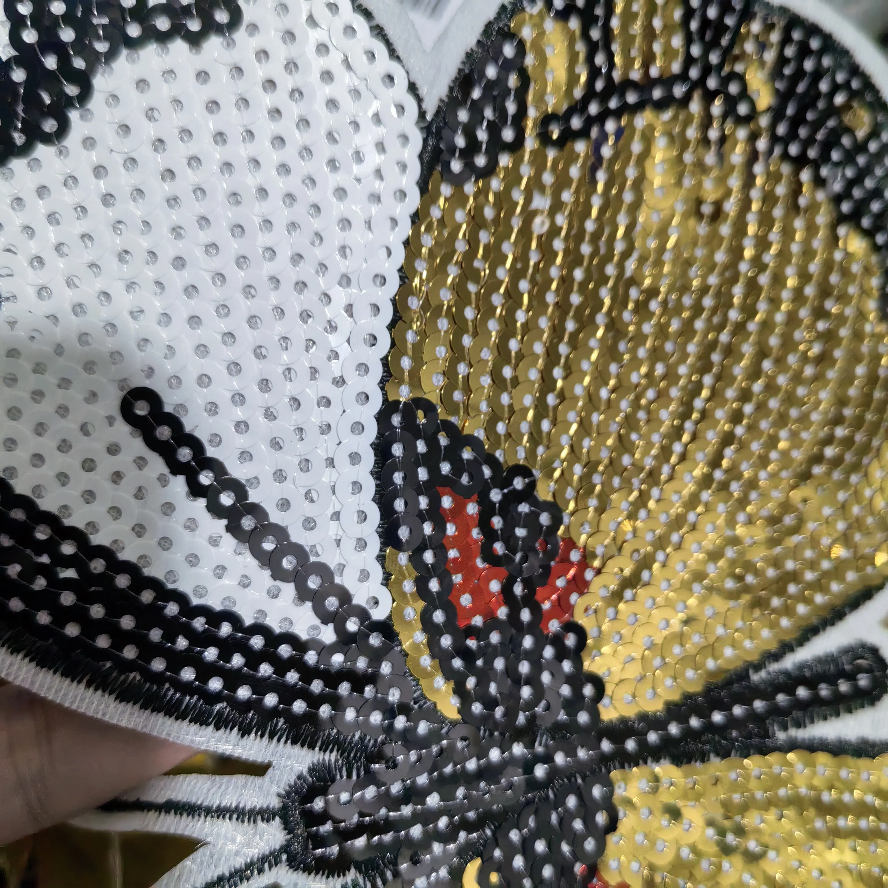 Picture 6: New Butterfly Embroidery lace applique paillette fabric sweater clothes Iron on patch stickers t-shirt diy decoration