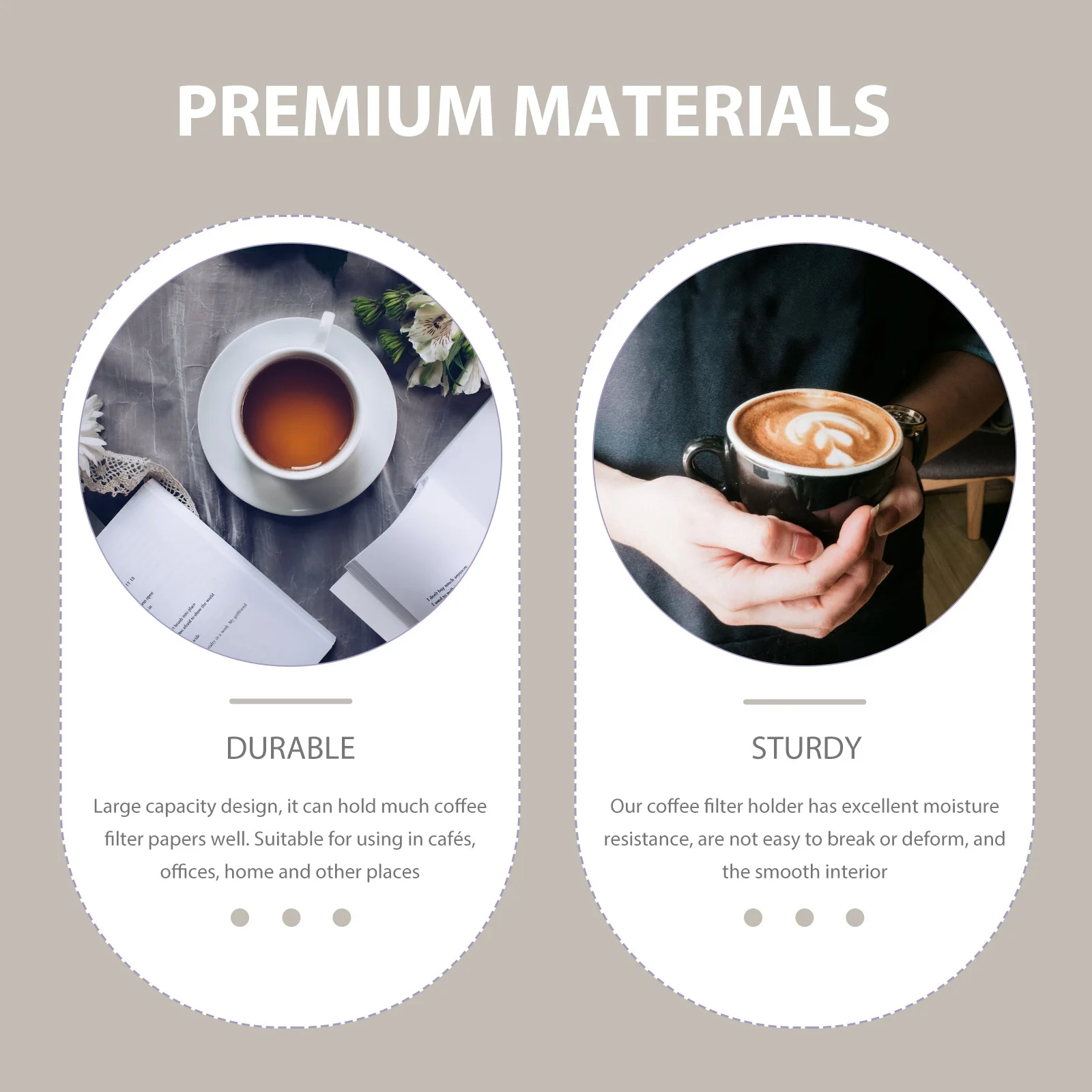 

Coffee Filter Holder Large Capacity Silicone Storage Box Break-Resistant Filter Paper Container Countertop Coffee Bar