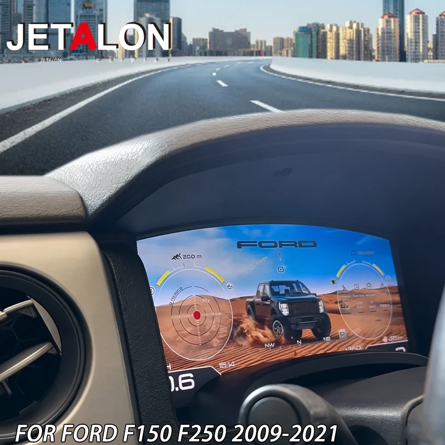 

15,1-дюймовая цифровая приборная панель LCD для Ford F150 F250 2009-2021: виртуальный кокпит, спидометр, приборная панель на Linux