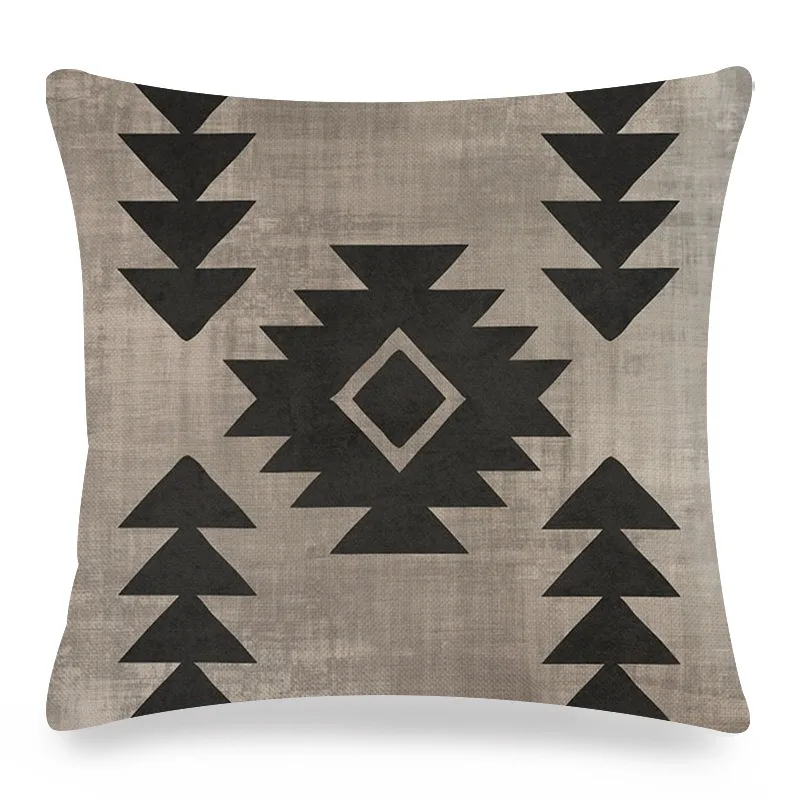 Throw Pillow Cases Bohemian Aztec Geometric Pattern Cushion Cover 45x45cm Home Living Room Decoration Linen/Cotton Pillowcover
