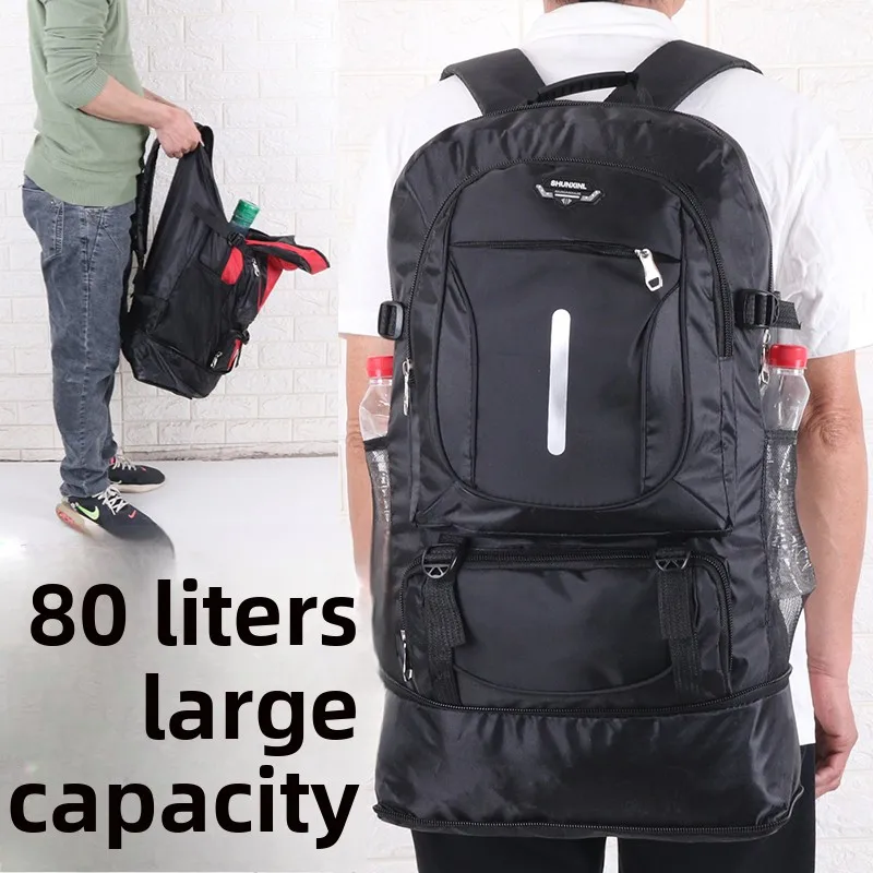 

New 80L Large Capaci Double oulder Bag Men's Outdoor Sports Climbing Bag Miant Workers Return Home Lage Bapa Wom...