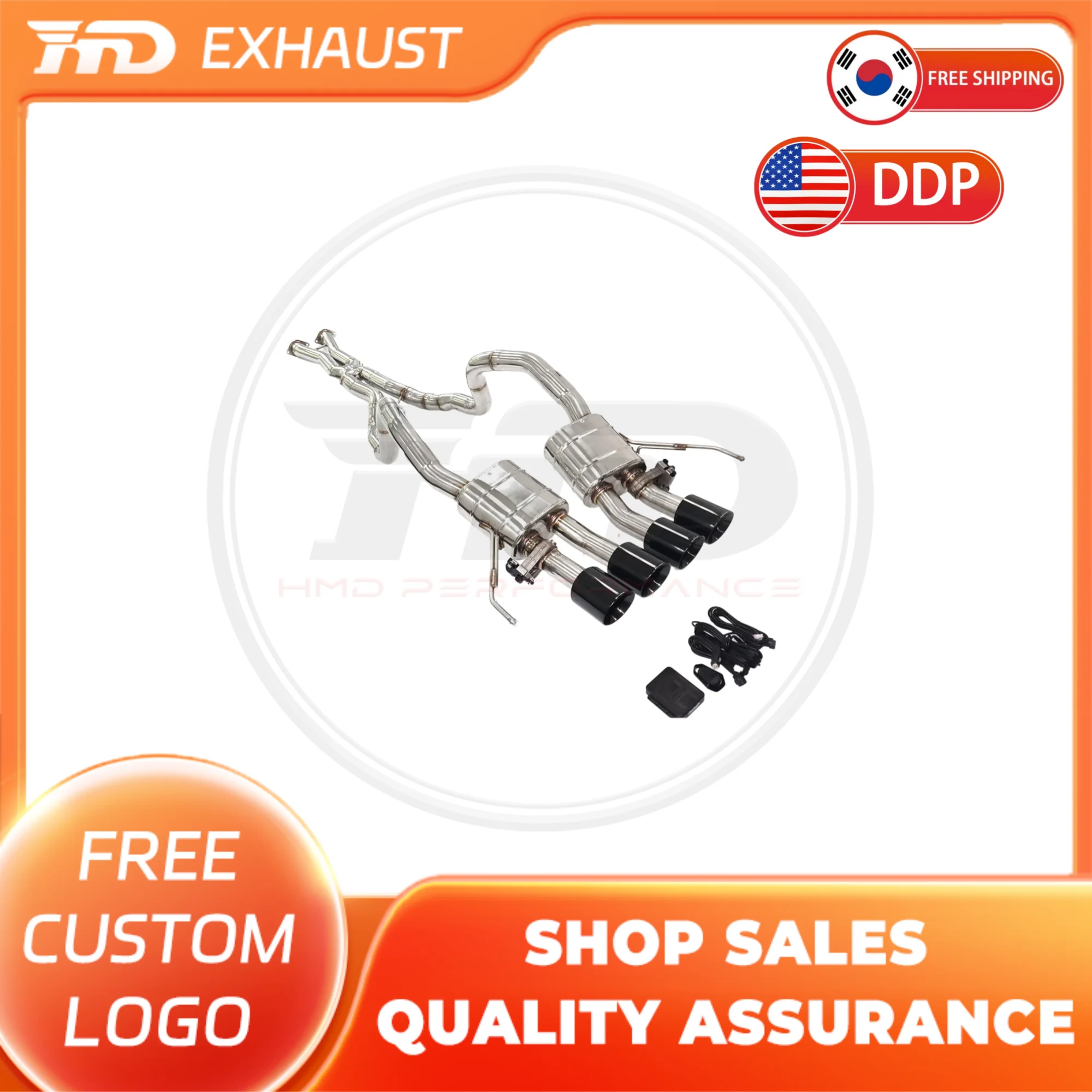 

HMD Exclusive Customization Stainless Steel For Corvette C7 Exhaust Catback High Flow Performance Pipe With Muffler Tips
