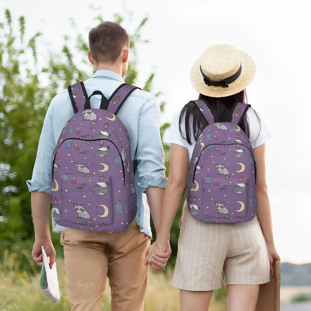 Mochila escolar de gambá para crianças, bolsa fofa para meninos e meninas, mochila animal, bolsa primária do jardim de infância, estudante