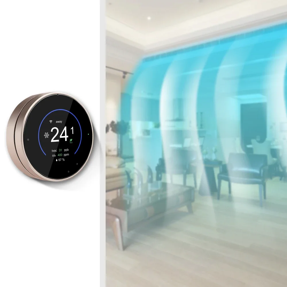 بانداري 24 فولت متعدد المراحل كول هيت ترموستات ذكي واي فاي وحدة تحكم بمضخة الحرارة المنزلية لنظام مضخة الحرارة مكيف الهواء #5