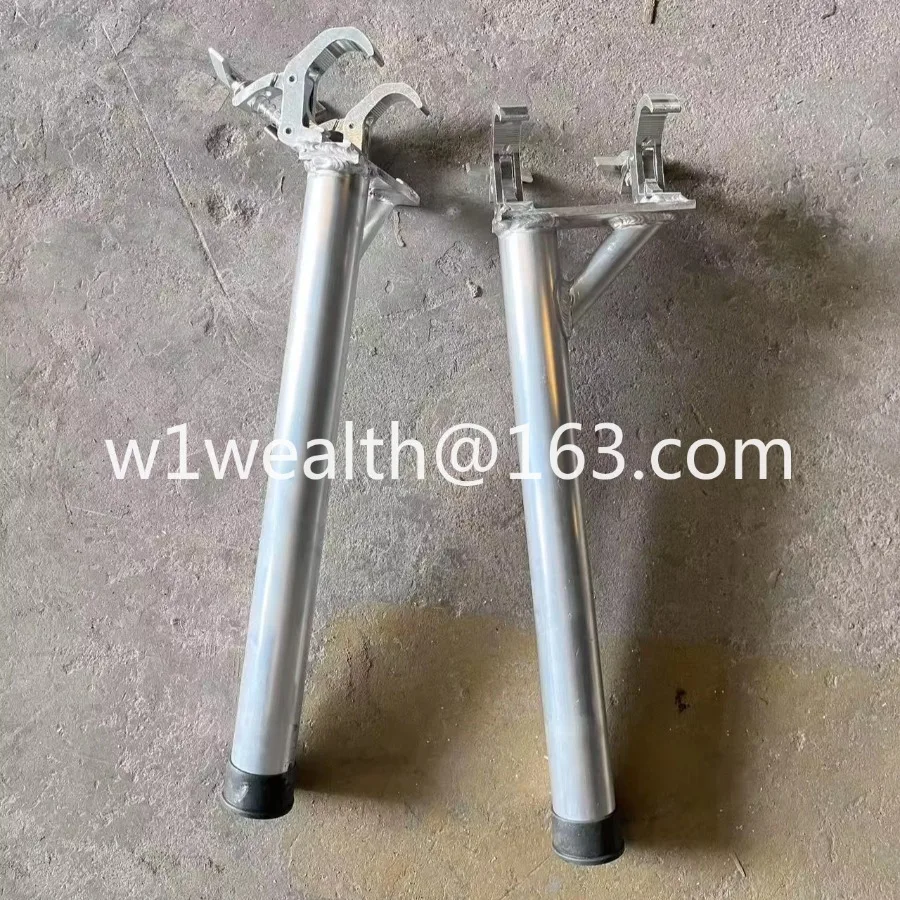 50CM Black Silver Aluminum Alloy Double Spring Win Hook Claw Light Pole Fixed Coupler Truss Display PIPE Connection