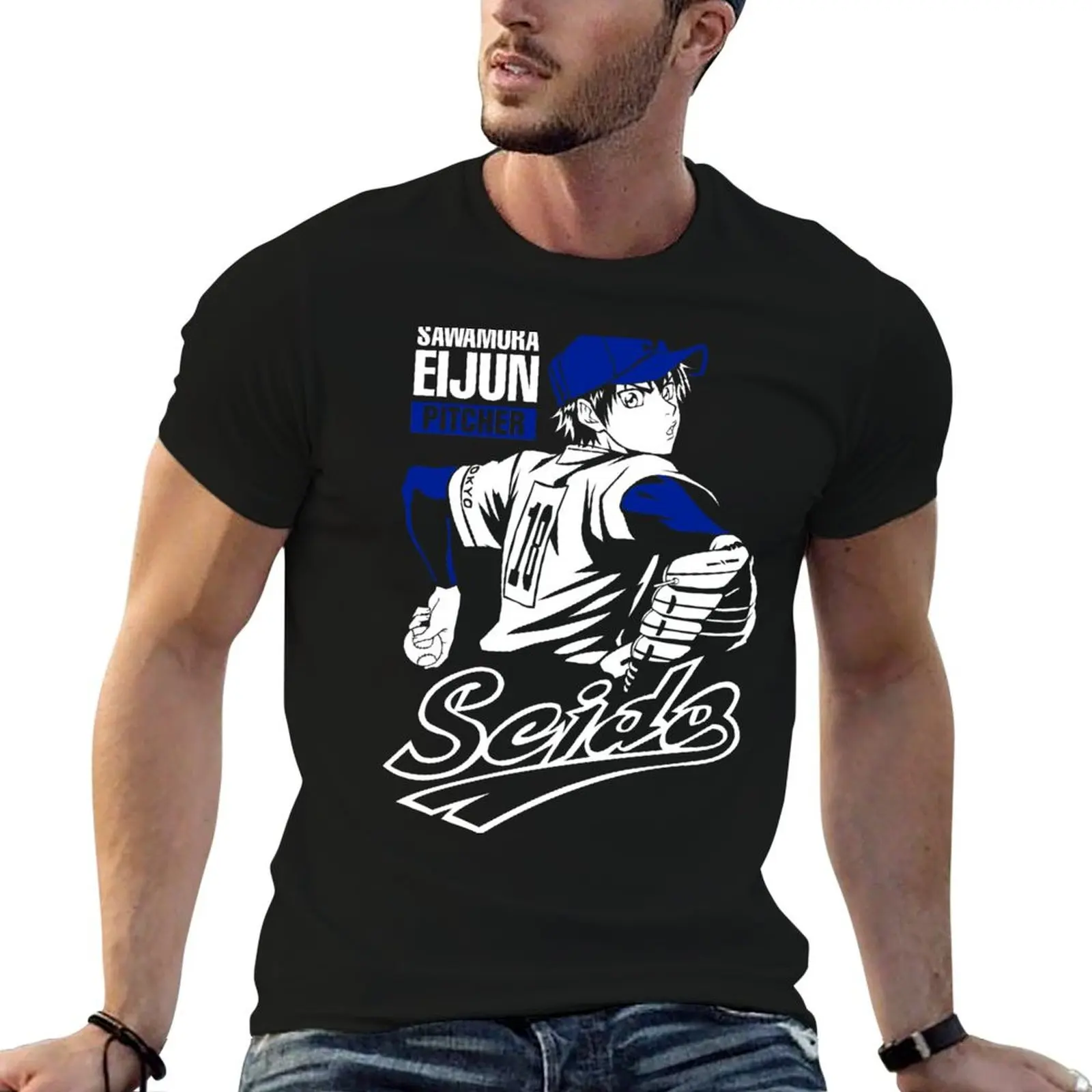 Eijun Sawamura - Diamond No Ace - Camiseta de manga corta informal y relajada de Dia No Ace