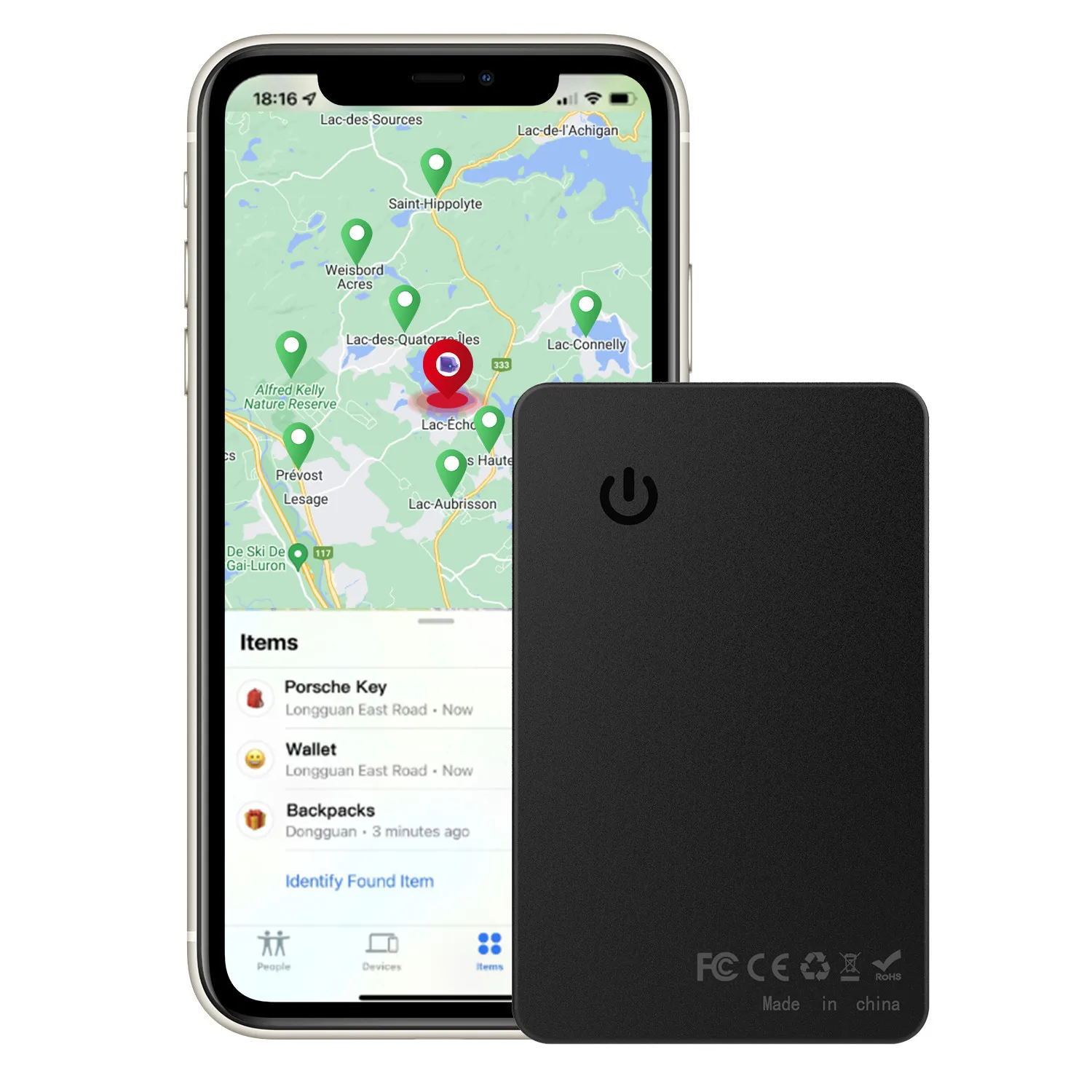 Apple Find My (iOSのみ) と互換性のある,キーケース用の超薄型GPSトラッカー,スマートファインダー,バッグ用ロケーター,MFI認定