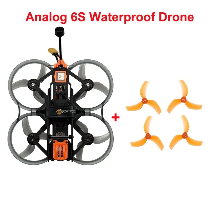 WasserdichtDarwinFPV HULKIII Mini Analog 6S FPV Racing Drone mit M1018 GPS ELRS 2,4G Empfänger 5,8G 1000mW VTX RC Quadcopter