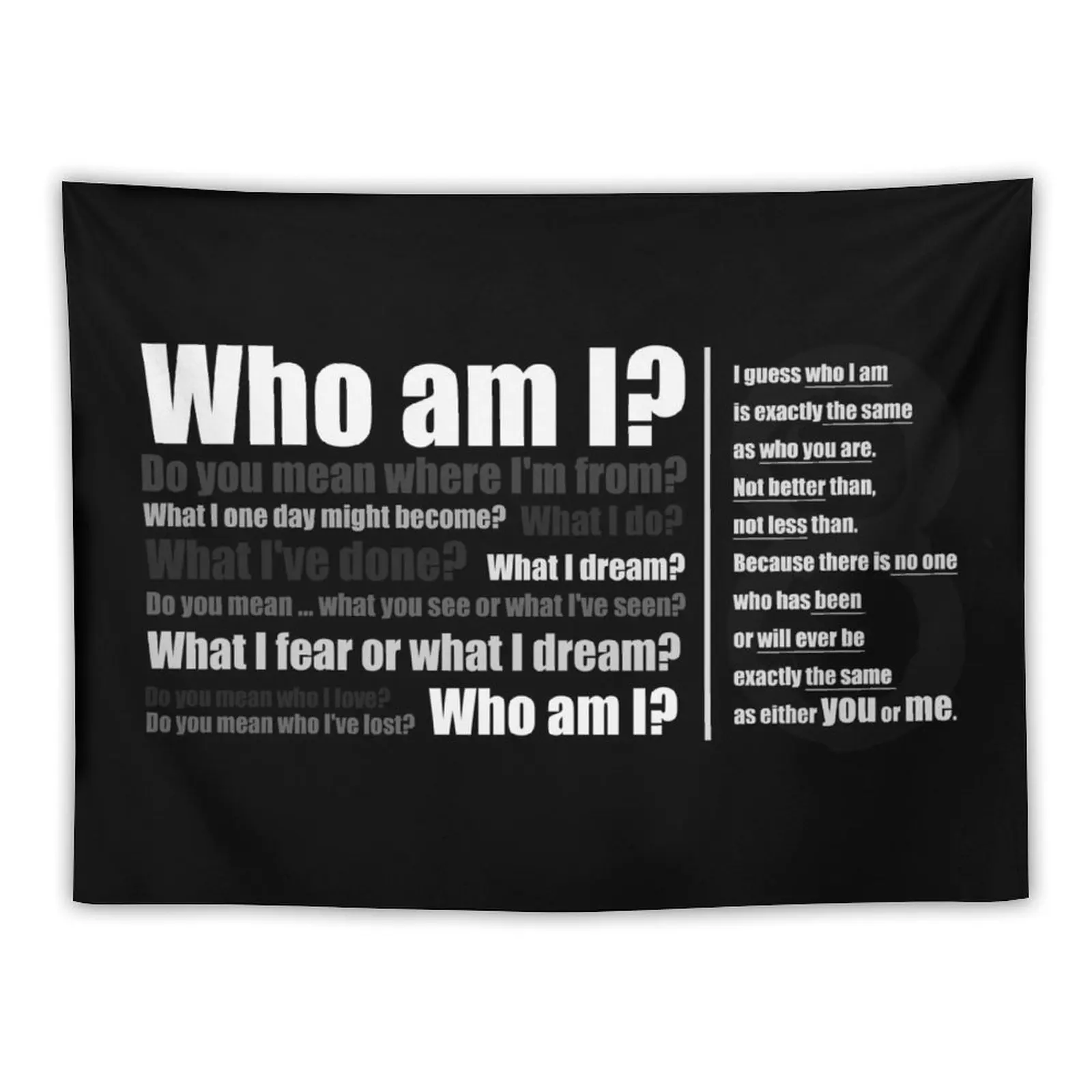 

Sense8 - Who Am I Tapestry Room Decore Aesthetic Wallpaper Bedroom Decor For Bedroom Tapestry