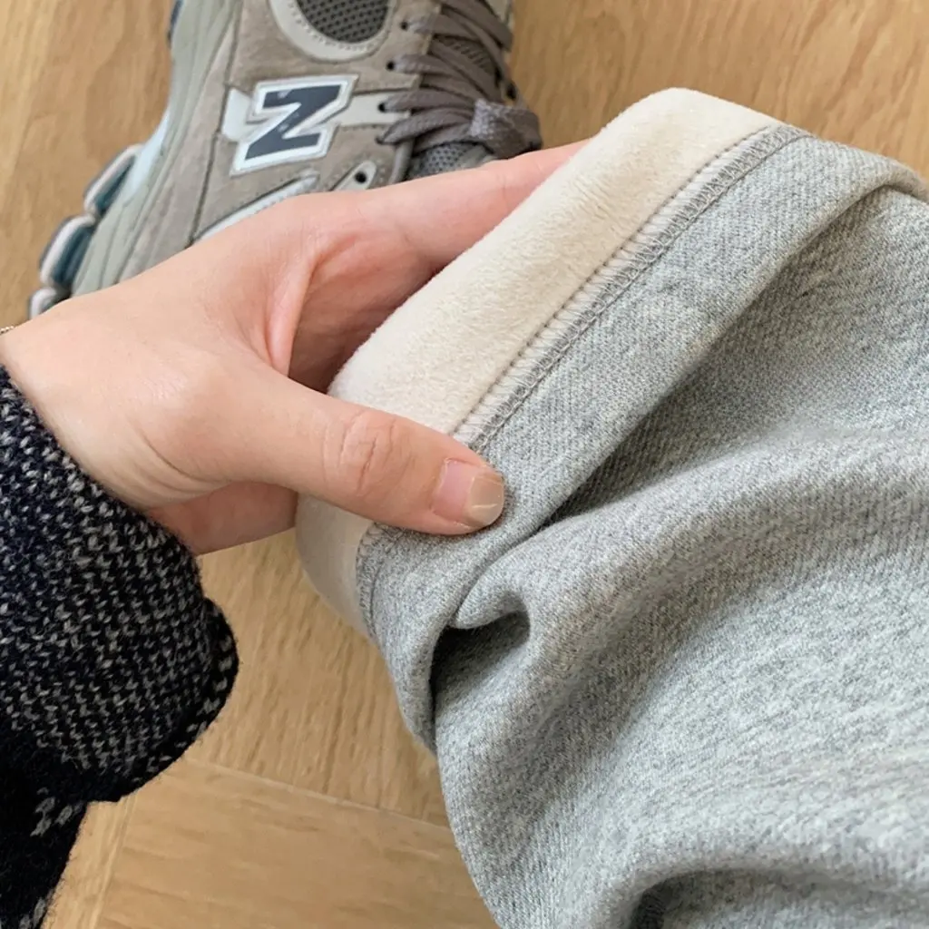 겨울용 히터 팬츠 800g C 코튼 실크 다운 와이드 레그 캐주얼 바지 수직 컷 F110106