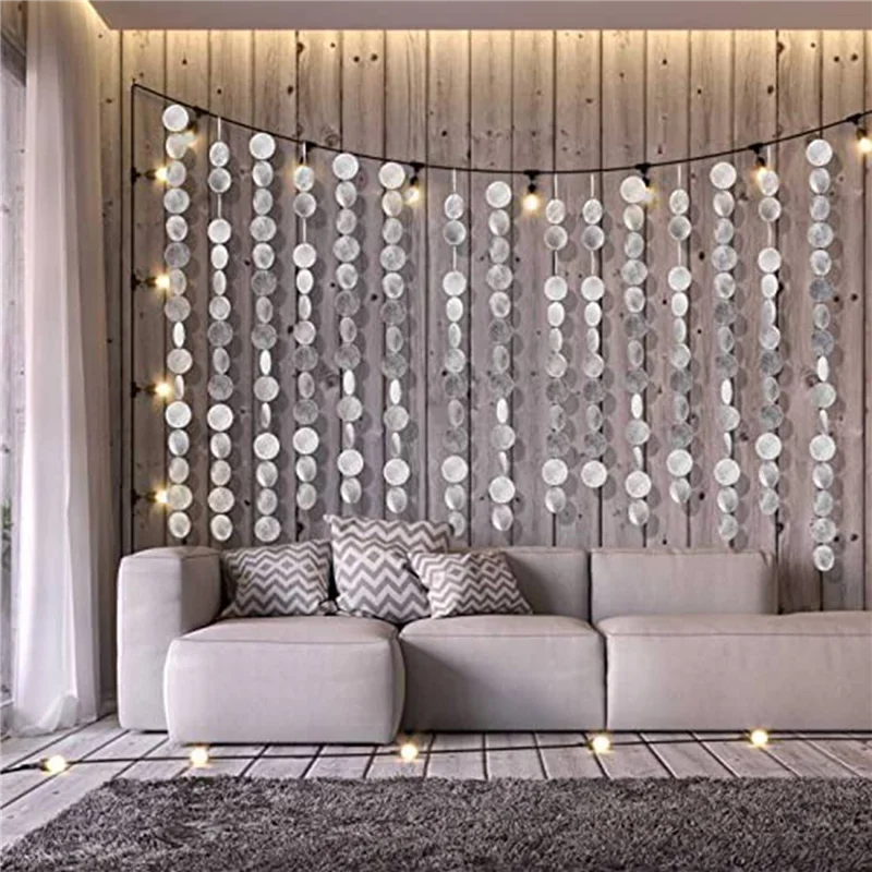 Coquilles Capiz rondes de 2 pouces, avec 2 trous, coquilles blanches rondes naturelles pour carillons éoliens, fabrication de bijoux, ABDJ-300 pièces