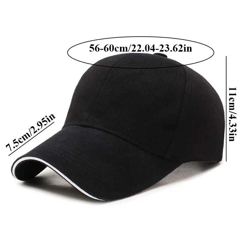 Baseball Cap for Men Women Classic Cotton Dad Hat Plain Cap Low Profile Sun Hats Peaked Caps Outdoor Sports Long-brimmed Hats