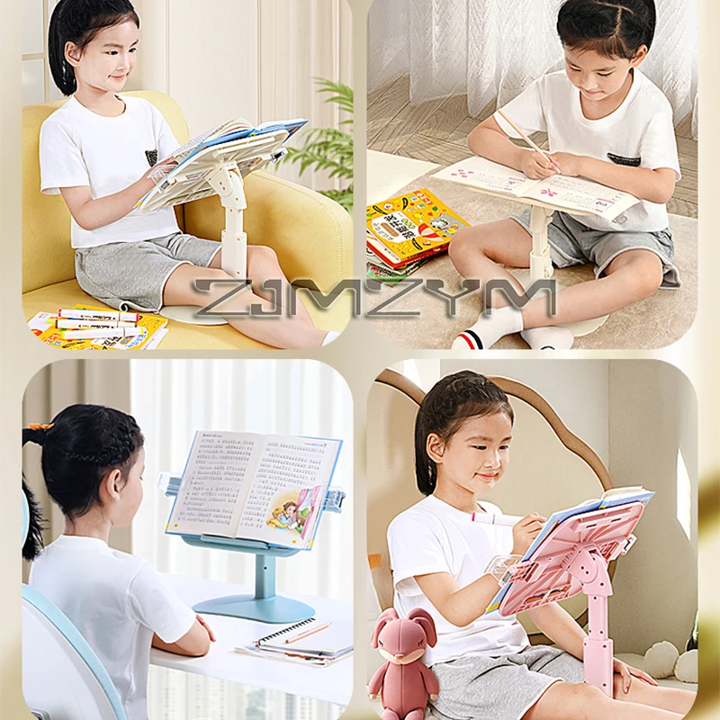1Pcs Student Reading Desk Book Holder Desktop Height Adjustable Elevating Bed Desktop Support for Books Fixed Books