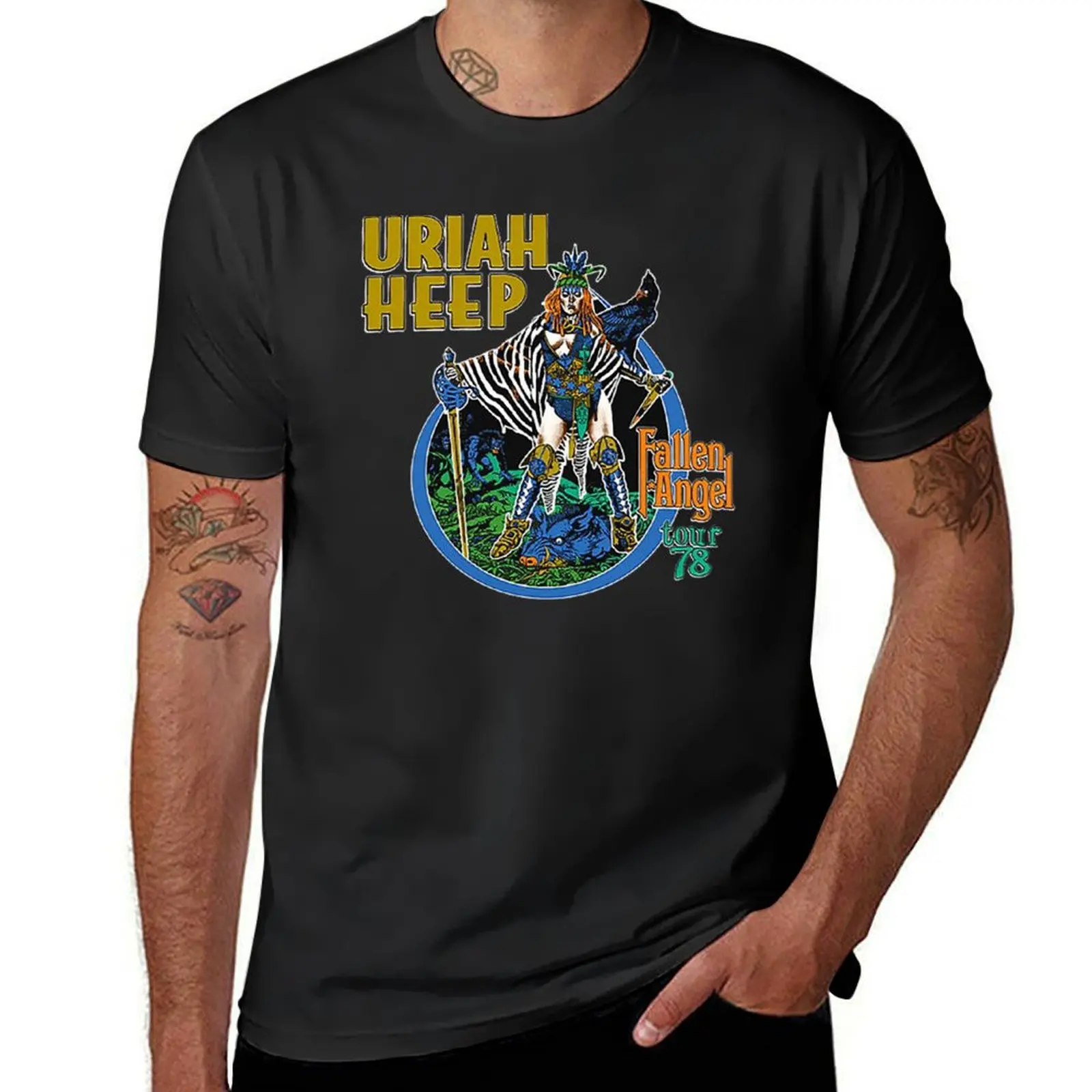 Uriah heep T-Shirt for a boy quick drying vintage clothes tops mens white t shirts