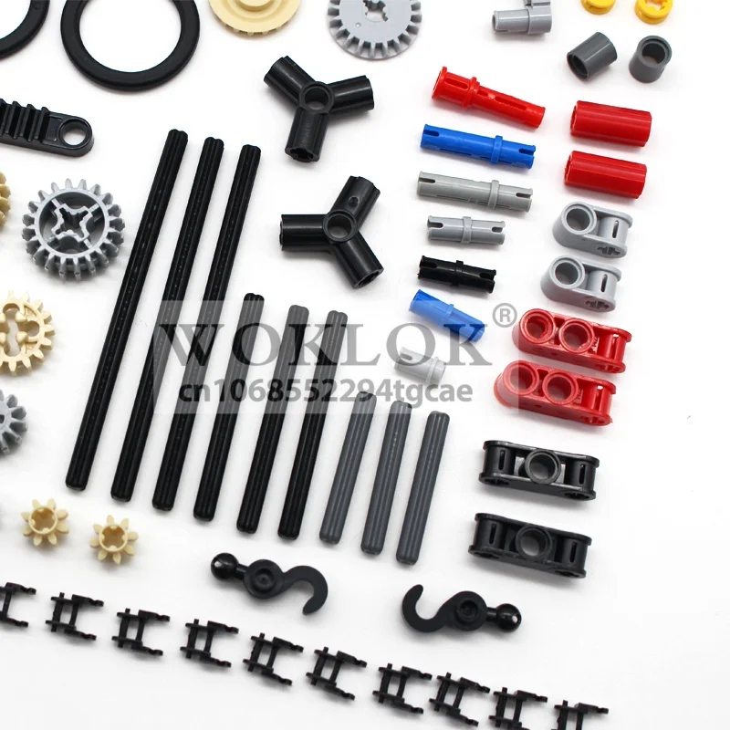 116 stücke MOC Groß Technische Teile Pin Liftarm Bricks Set Achse Stecker Getriebe 40 Zahn Bausteine Kompatibel Technologie Spielzeug