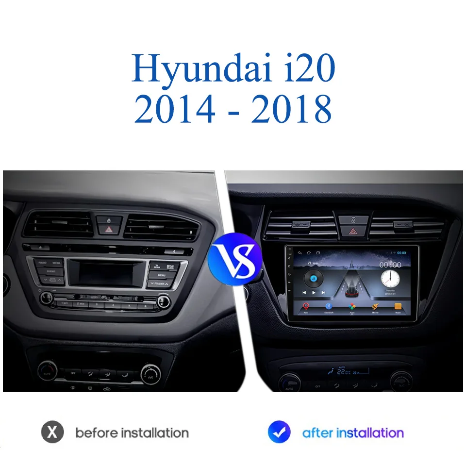 Android 14 Car Auto Radio Carplay For Hyundai I20 2015 2016 2017 2018 Auto Navigation GPS Video Audio DVD Player DVD Head Unit