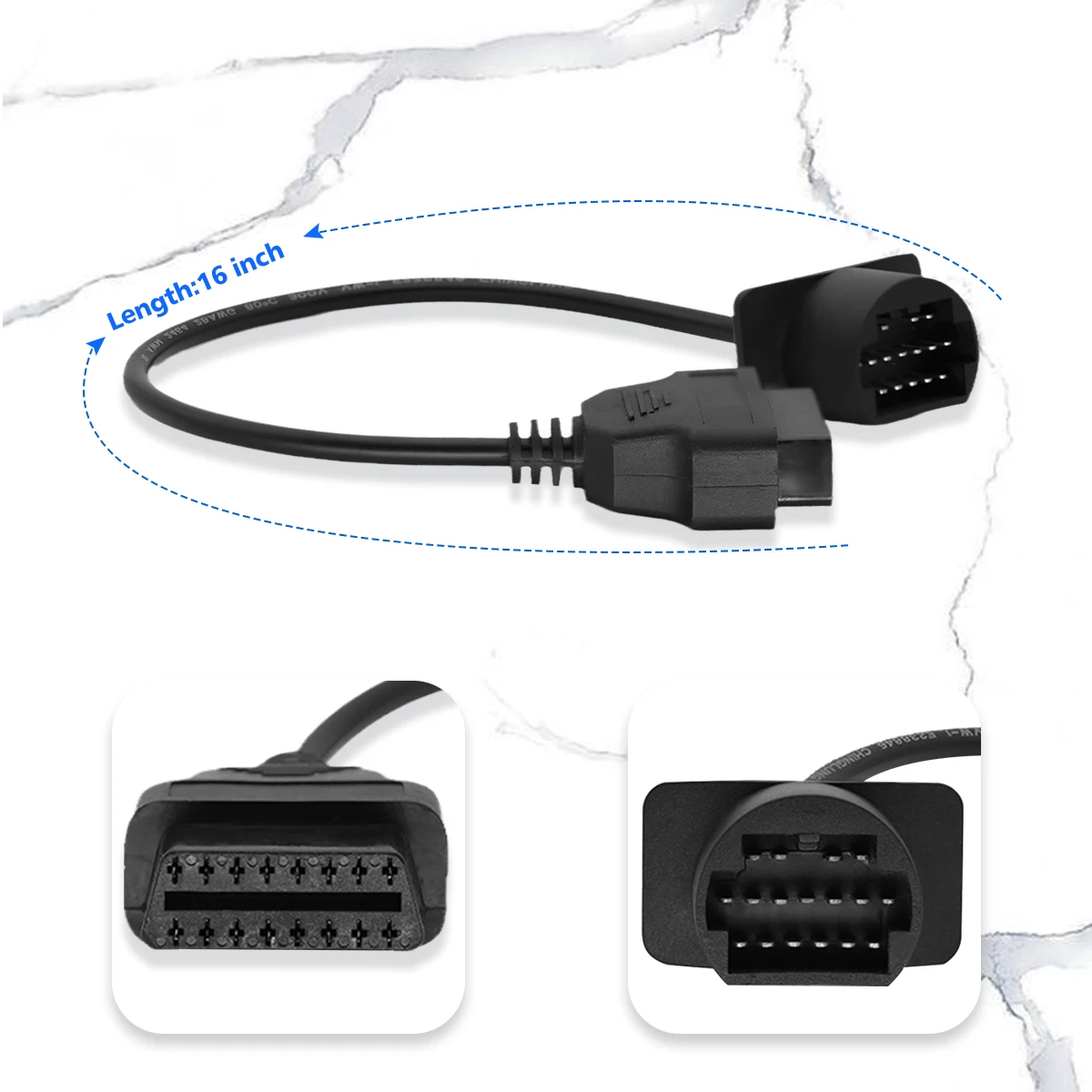 OBD-Adapterkabel für Mazda 17-Pin auf OBD2 16-Pin Anschluss Auto OBDII Diagnosekabel für Mazda-Fahrzeuge vor 2001 17-Pin-Adapter – Detail 3