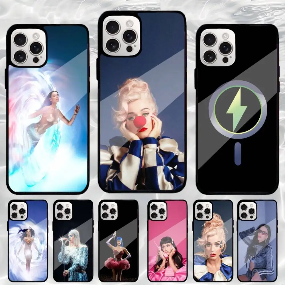 

K-Katy Singer P-Perry Phone Case For iPhone17,16,15,14,13,12,11 Plus,Pro Max Magnetic For Magsafe Wireless Charging