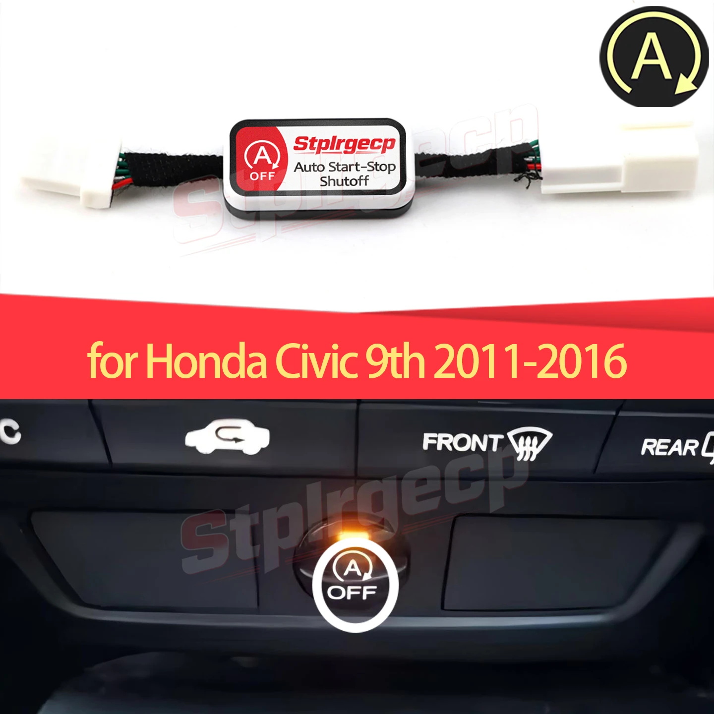 For Honda Civic 9th 2011 2012 2013 2014 2015 2016 Start Stop Engine System Eliminator Device Control Sensor Plug Stop Canceller