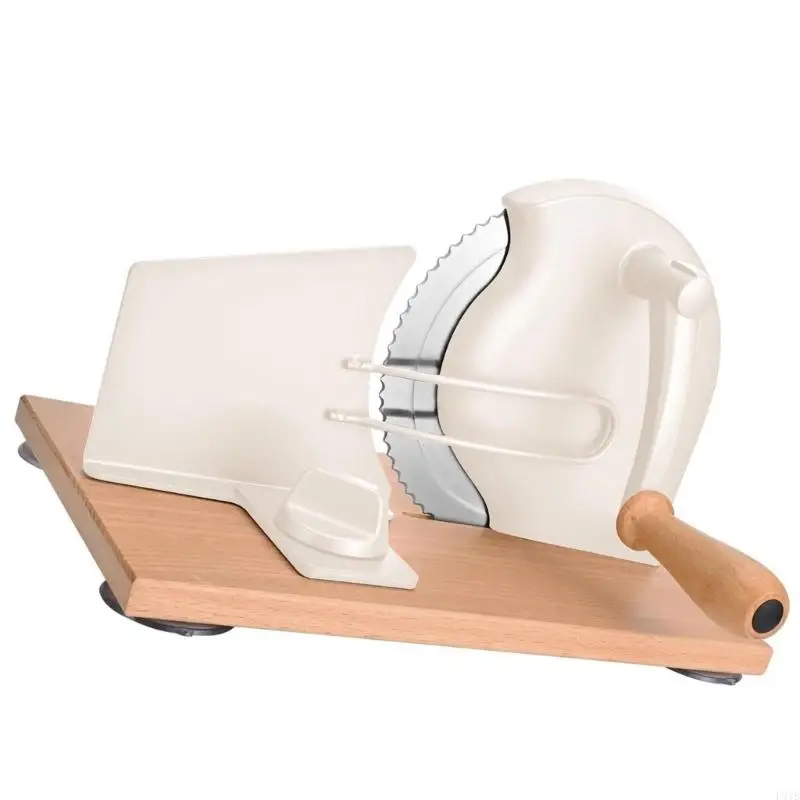 

Manual Bread Slicer With Adjustable Thickness Stainless Steel Blade And Stable Base For Home Restaurant Use P9YB