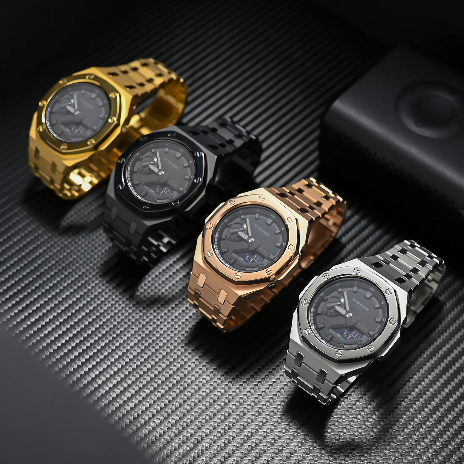 Для Casio G-SHOCK GA-2100 GA-2110 GA-B2100, комплект для модификации: корпус и ремешок из нержавеющей стали, металлический браслет в стиле Royal Oak для мужчин.