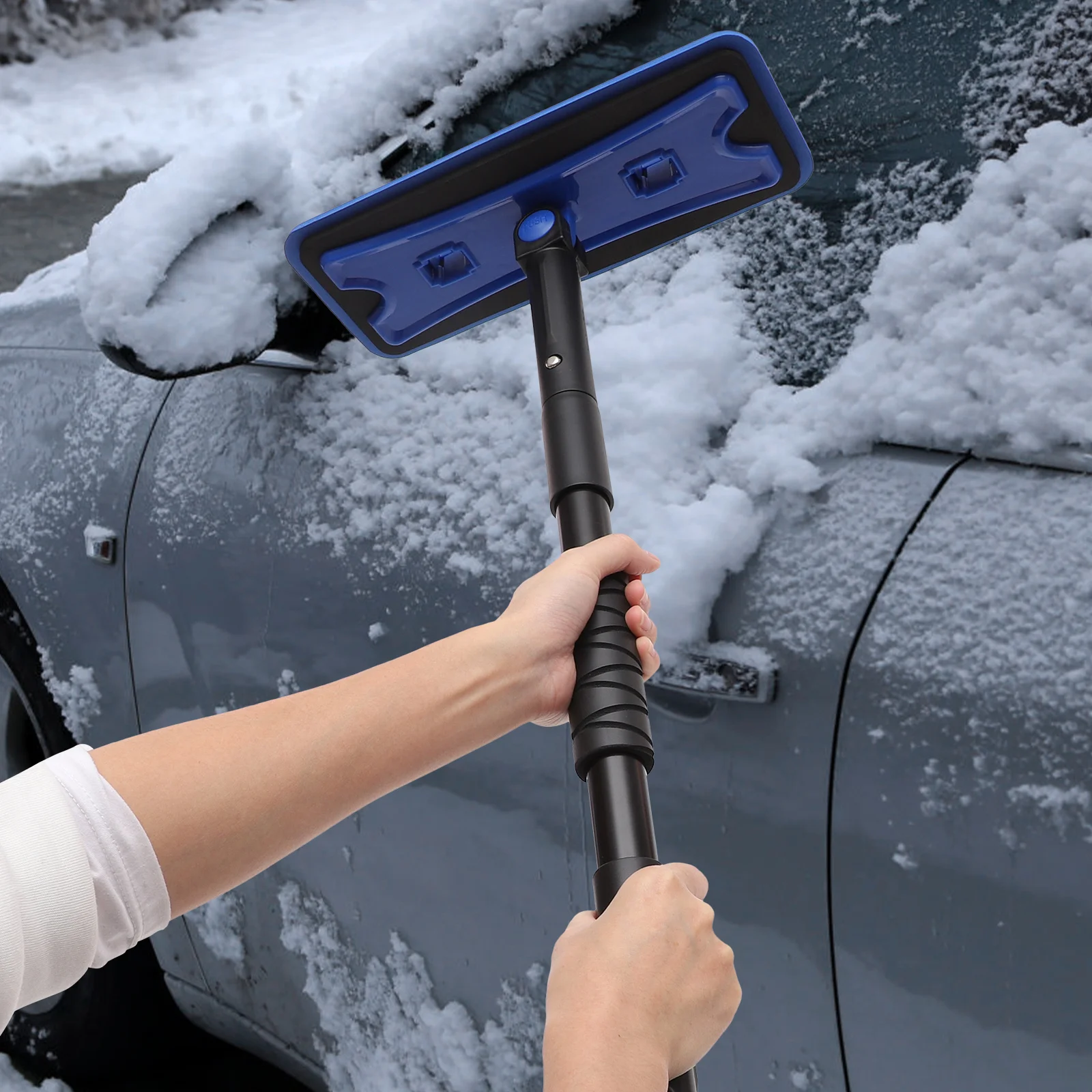 

1 set Car Snow Scraper Extendable 7- ° Rotation Eva Sponge Blade Windshield Ice Remover Heavy Snow Brush For Car Truck