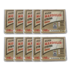 Alice 10 Sets Mandolin Strings AM06/07/08 Hexagonal Core Anti-Rust Coating Bronze/Copper Winding Mandolin Accessories Wholesales