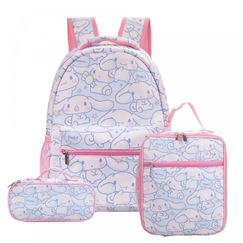 Kawaii Sanrioed Hello Kittys Kuromi Backpack Cute Anime Cinnamoroll School Bag Preppy Travel Schoolbag Bookbag School Supplies