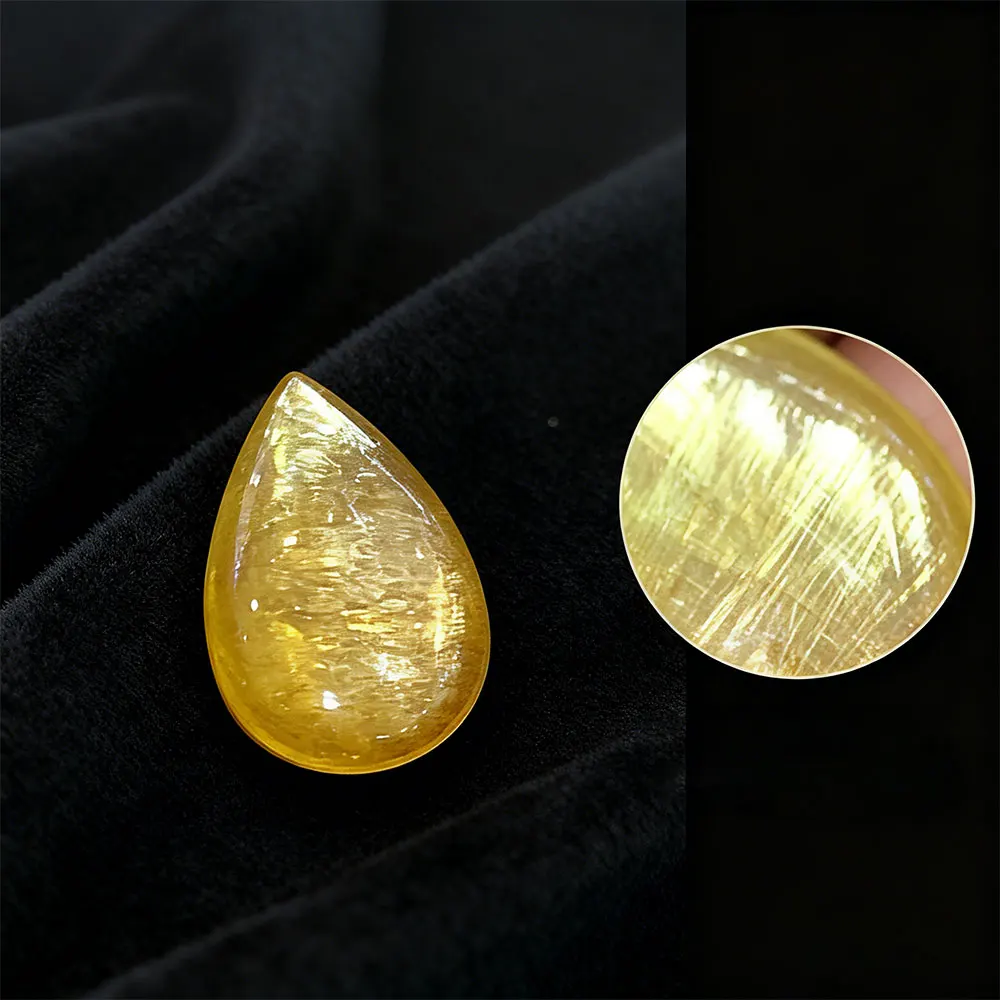 1pc Natural Crystals Stones Gold Yellow Lepidolite Mica Teardrops Gemstones Mineral Quartz Spiritual