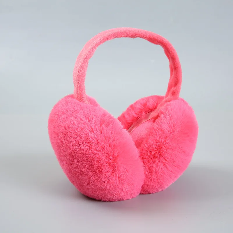 Pelindung telinga lembut uniseks, kantong telinga empuk warna polos Earmuff hangat musim gugur musim dingin, multi Warna