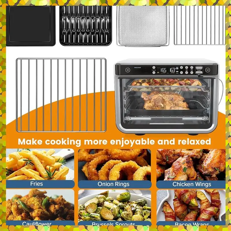سلة مقلاة هوائية للفرن مع خيار قلي هوائي نينجا رف مقلاة هوائية رف مقلاة هوائية للفرن