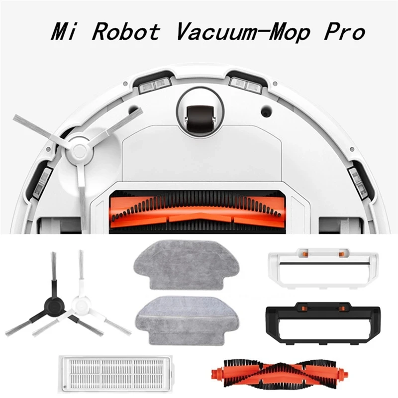 For Xiaomi (Mi Robot Vacuum-Mop Pro) Sweeping Vacuum Cleaner Washable Accessories Main Roll Side Brush Hepa Filter Mop