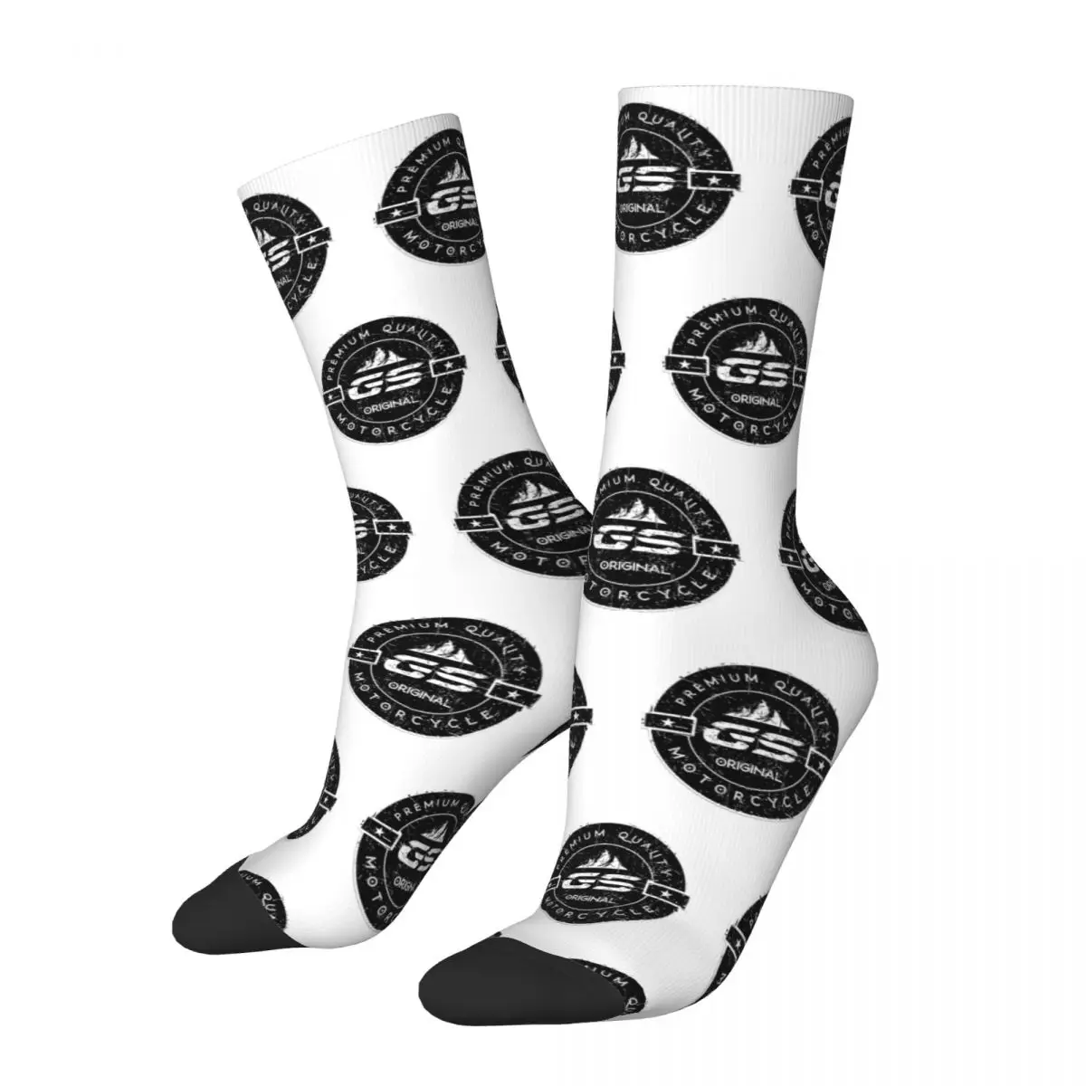 GS Motor Motorcycle Design Theme Socks Merch for Women Cozy Crew Socks