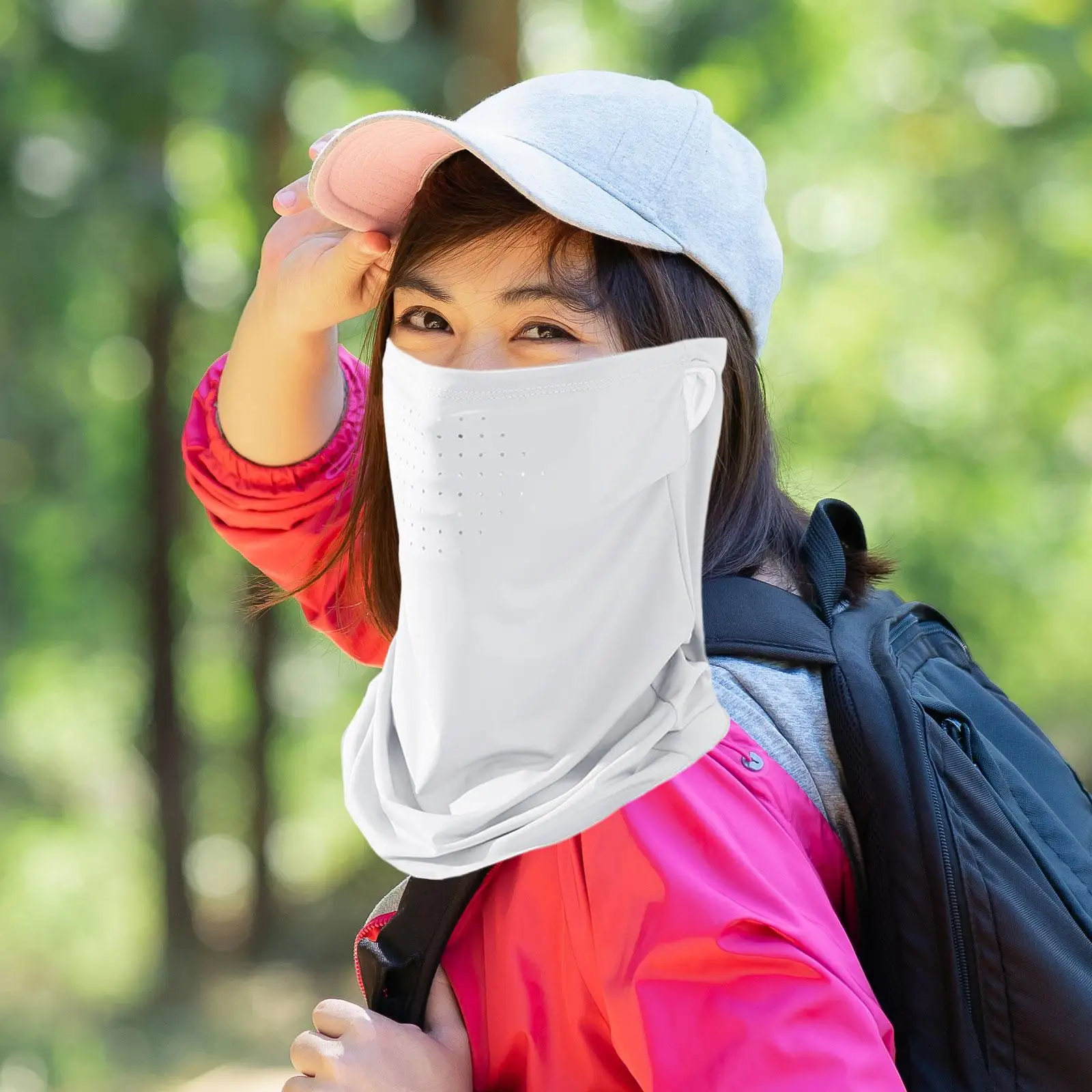 通気性のある日焼け止めフェイスカバーマスク冷却ネックゲイター女性用日常使用ハイキング釣りスポーツ