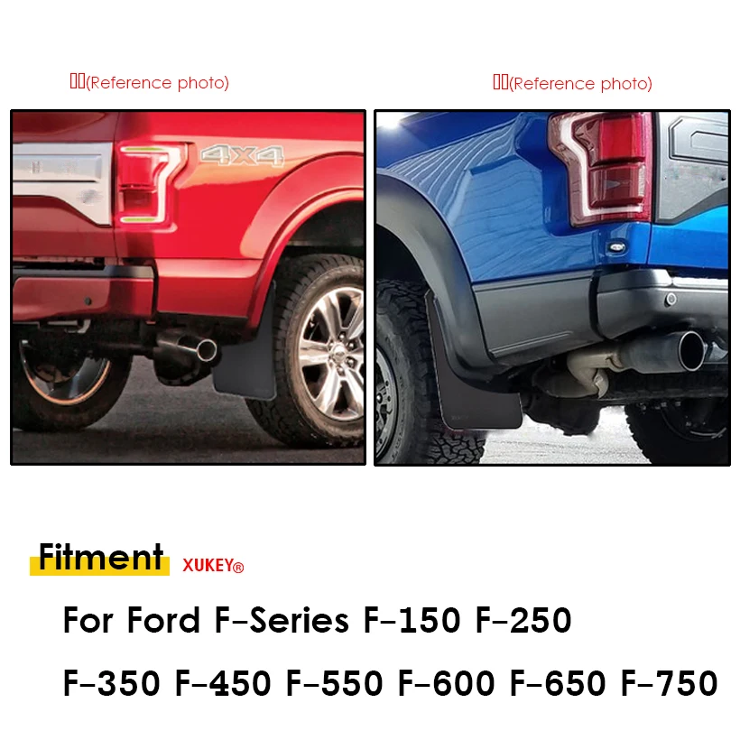 For Ford F-Series F-150 F-250 F-350 F-450 F-600 F-650 F-750 F150 F250 F350 F450 Mud Flaps Mudflaps Splash Guards Fender Flares