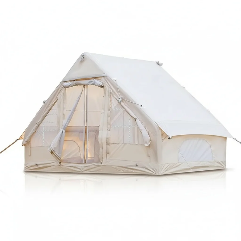 

Водонепроницаемая палатка для кемпинга, надувная палатка из хлопка T/C на 3-4 человека, 300x210x200 см, всесезонная палатка для семейных мероприятий на открытом воздухе