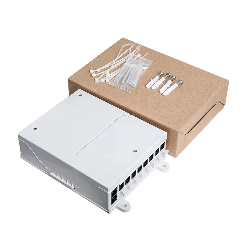 Optical fiber distribution box 8-core wall mounted indoor and outdoor optical fiber distribution box