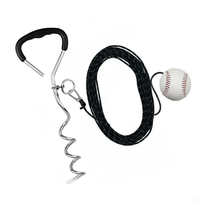   Baseball Swings Practice Device Batting Hitting Trainer With 15M Rope And Reinforced Attachments For Repeated Swings