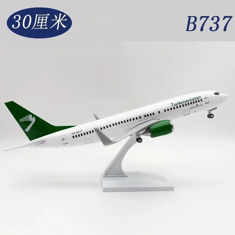 

30cm Scale B737 Turkmenistan Airways Airplane Diecast Child Toy Plane Adults Fun Collectible Miniatures Educational and Displays
