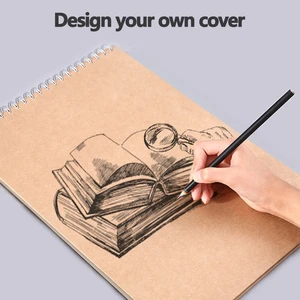 Professional Sketchbook in white Watercolor Notebook 160 GSM Daily Spiral Art School Material Pencil Drawing Notepad Stationery 8 Main sales notebook Smart - №2